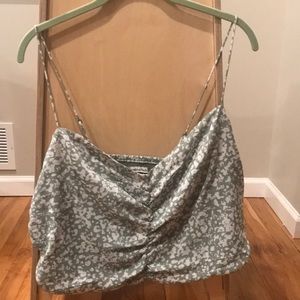 Abercrombie &Fitch crop top, elastic back, adjustable straps, size XL